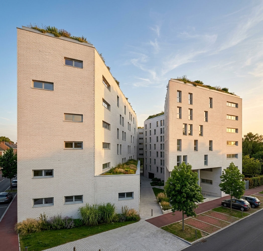 Complexe immobilier de logements sociaux et étudiants de 13 000 m² à Valenciennes