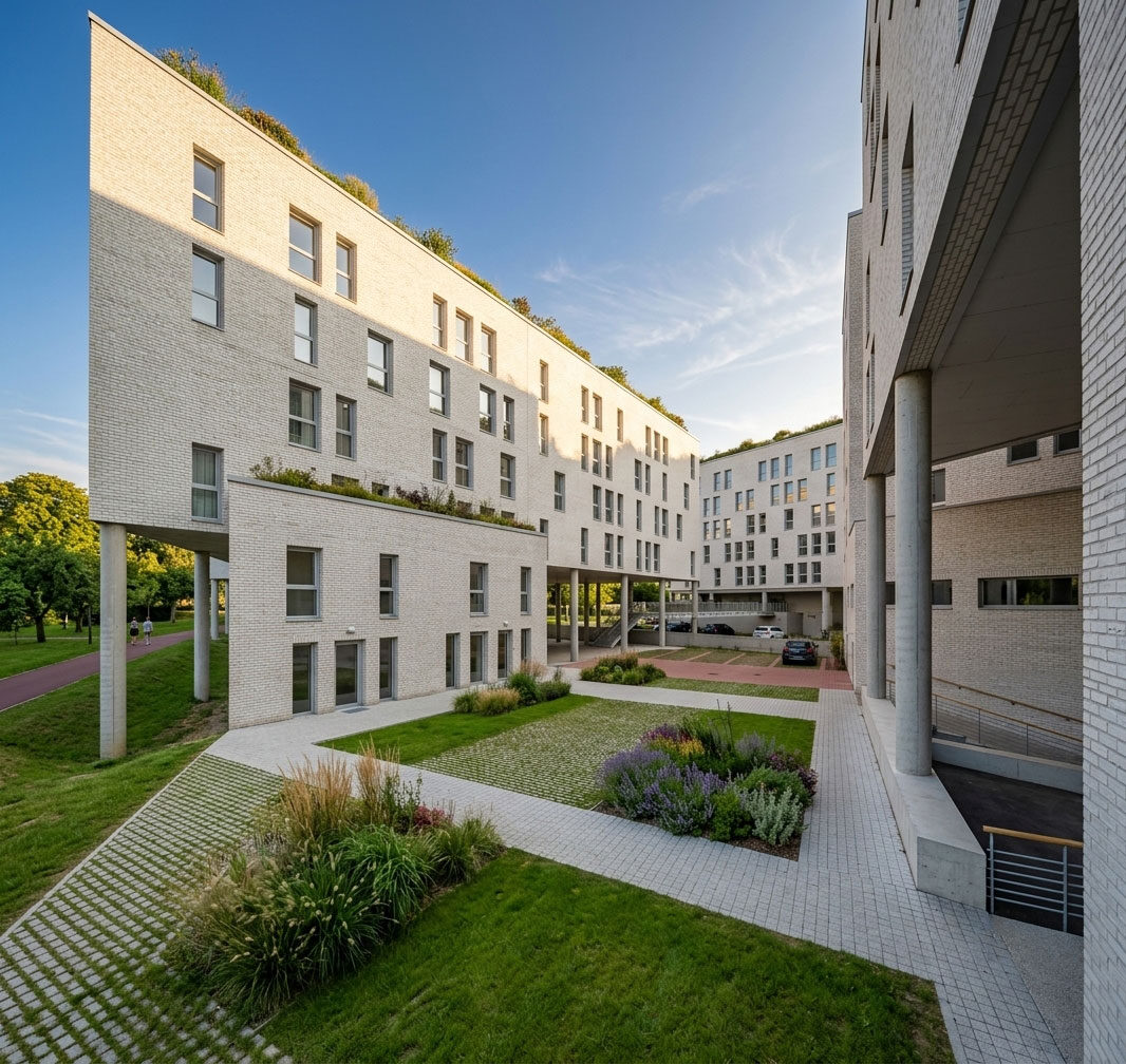 Complexe immobilier de logements sociaux et étudiants à Valenciennes