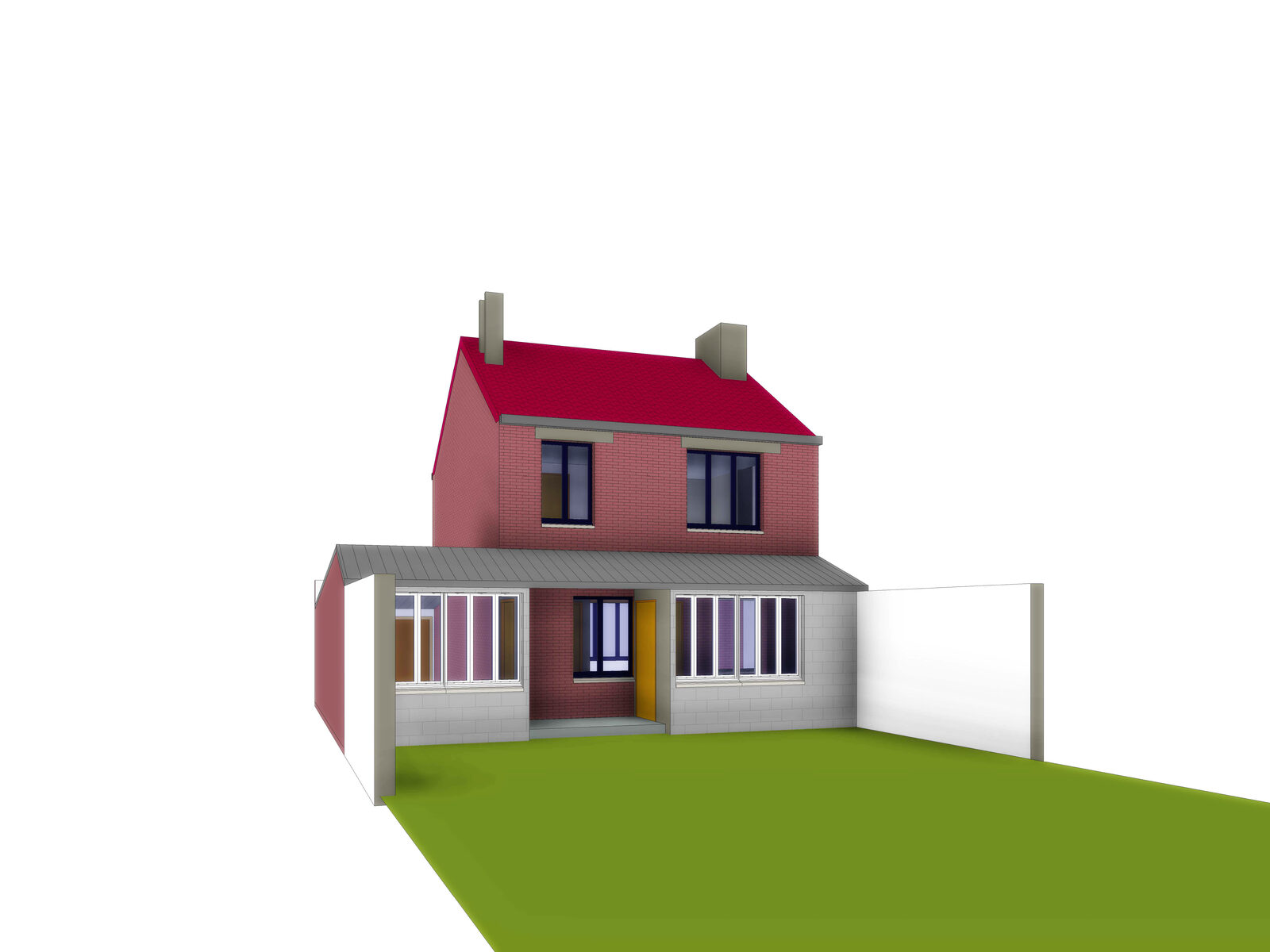 Extension d'une habitation unifamiliale de 38 m² à Marquillies