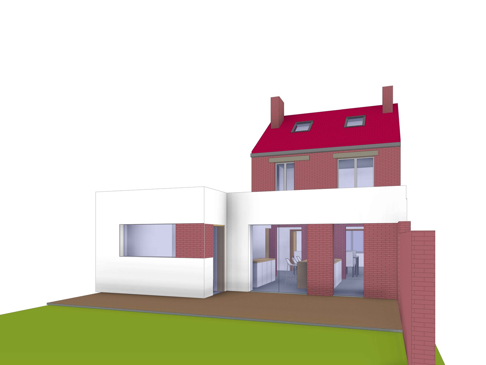 Extension d'une habitation unifamiliale à Marquillies