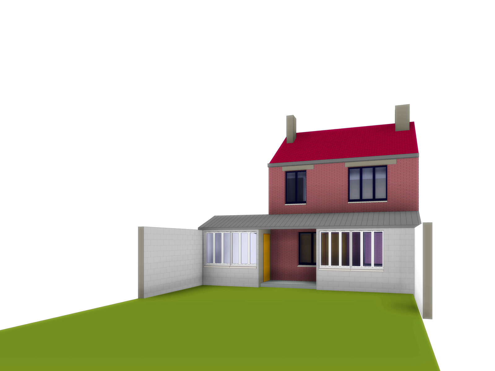 Extension d'une habitation unifamiliale de 38 m² à Marquillies