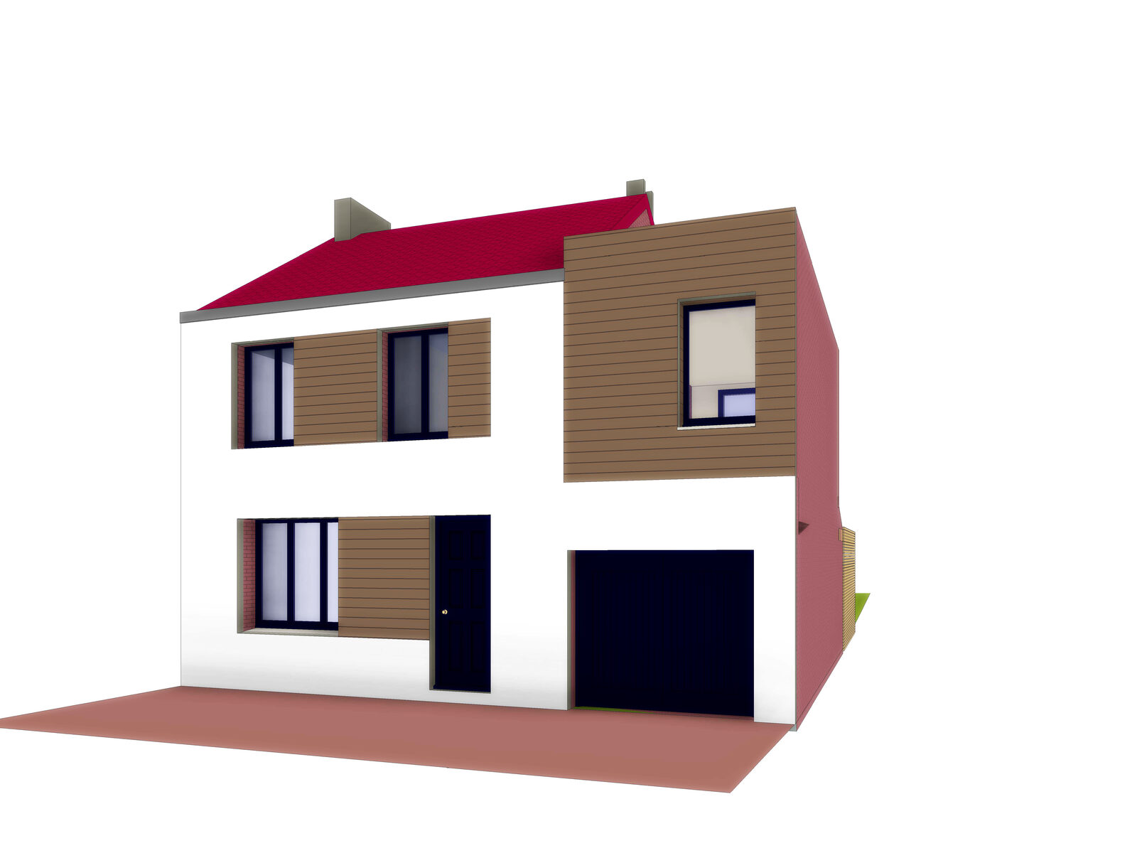 Extension d'une habitation unifamiliale de 38 m² à Marquillies