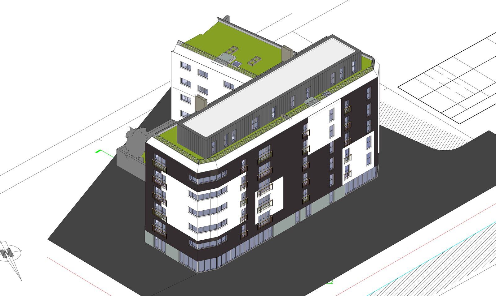 Immeuble collectif avec rez-de-chaussée commercial à Lille