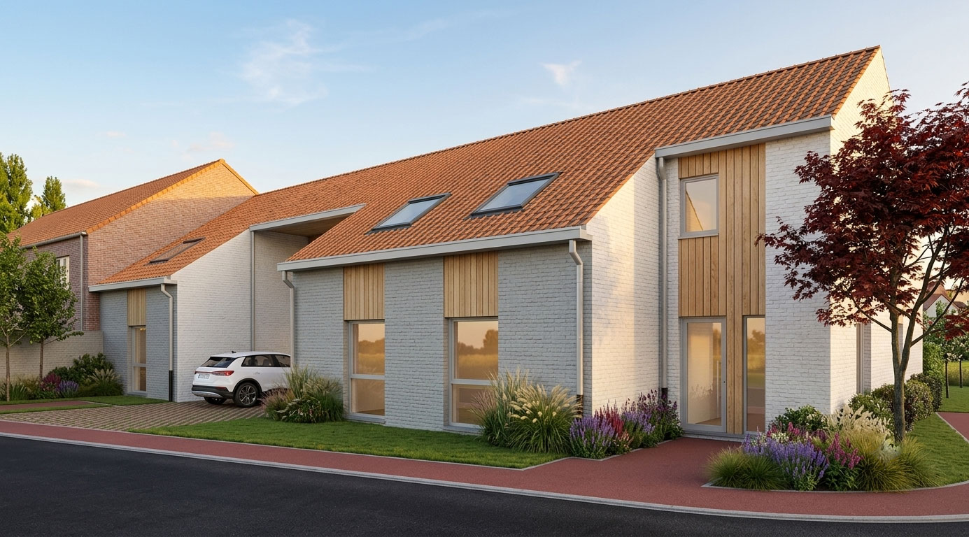 Maisons mitoyennes à Fleurbaix — Adrien Carlier Architecte