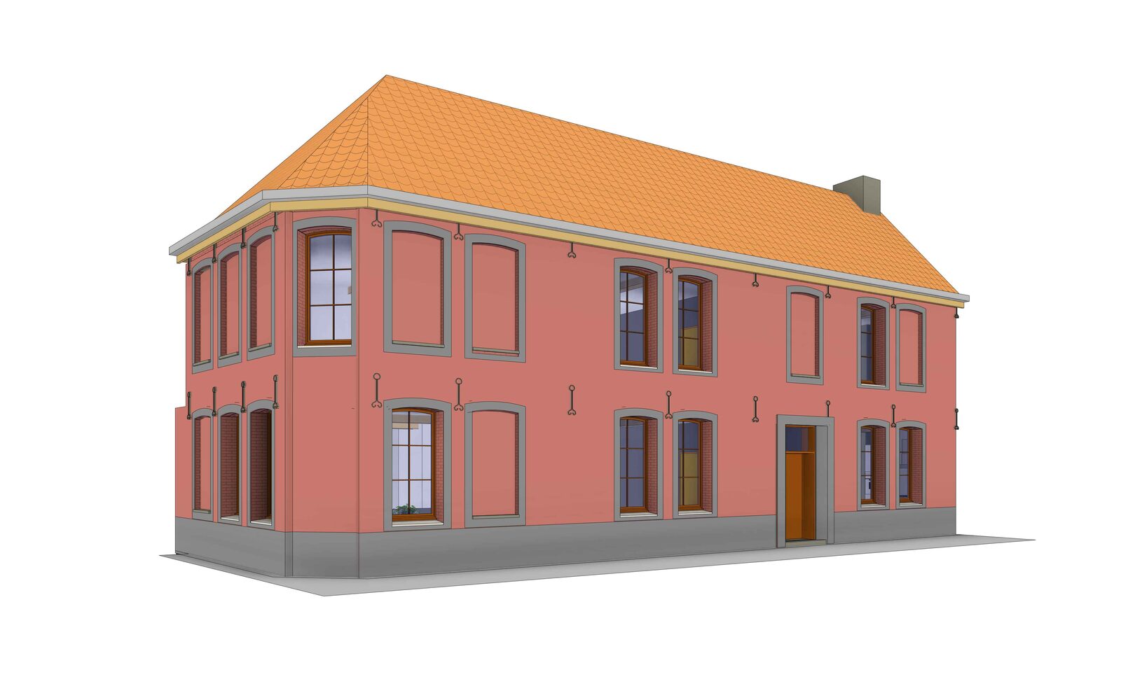 Ravalement façade d'une maison mitoyenne à Pottes