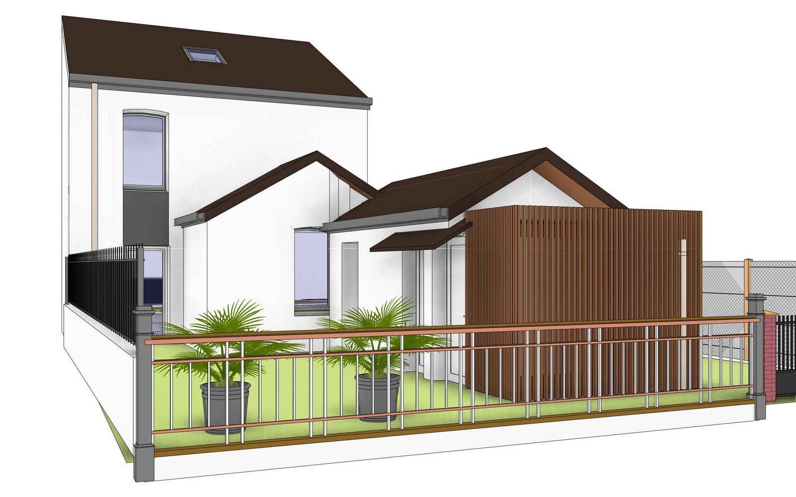 Ravalement façade d'une maison mitoyenne à Somain