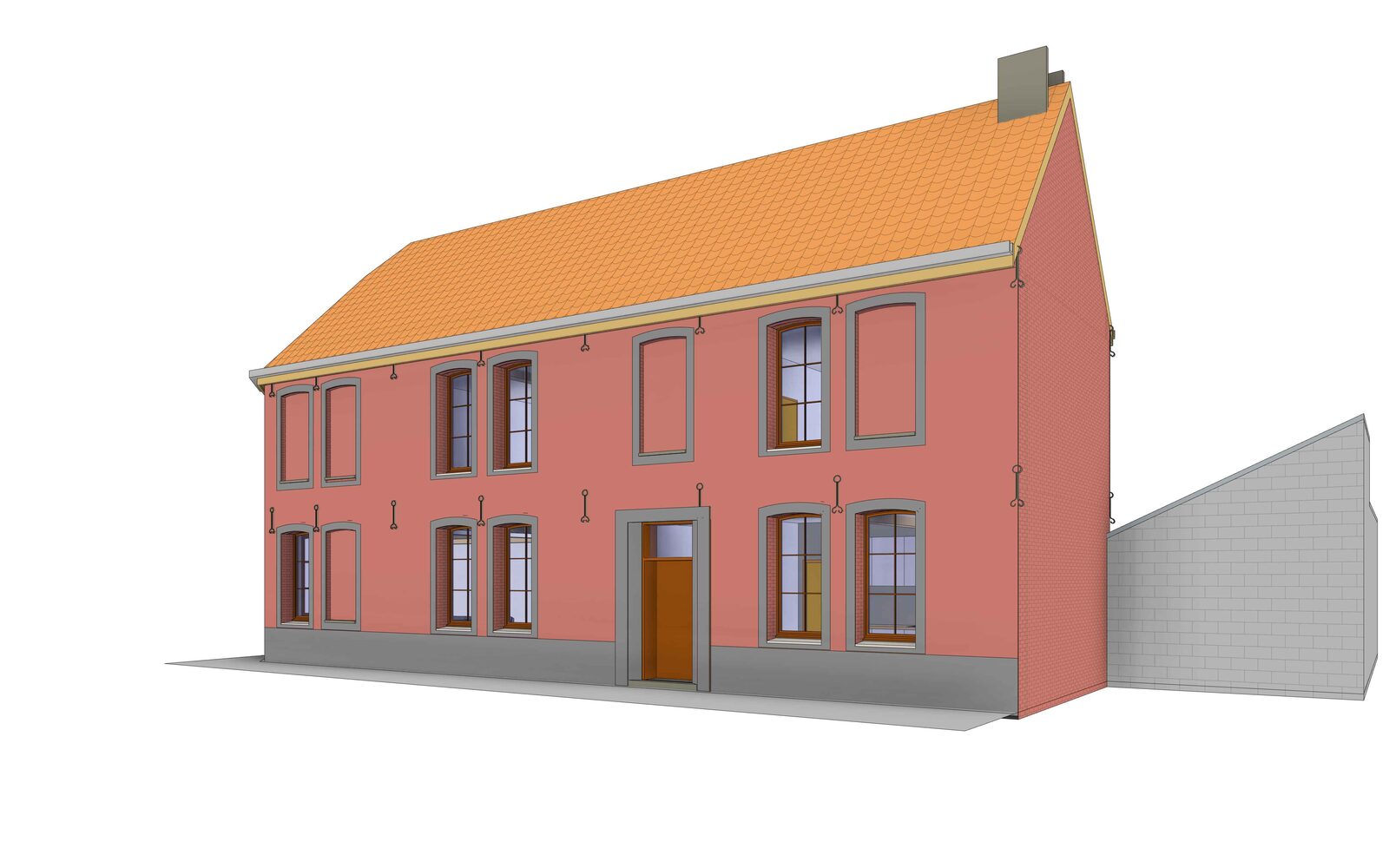 Ravalement façade d'une maison mitoyenne à Pottes