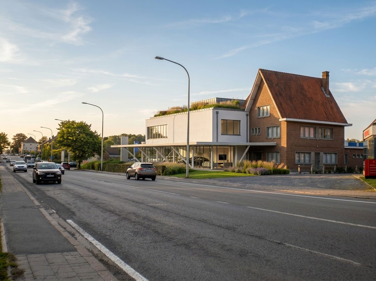 Transformation d'une habitation en surface commerciale à Tournai