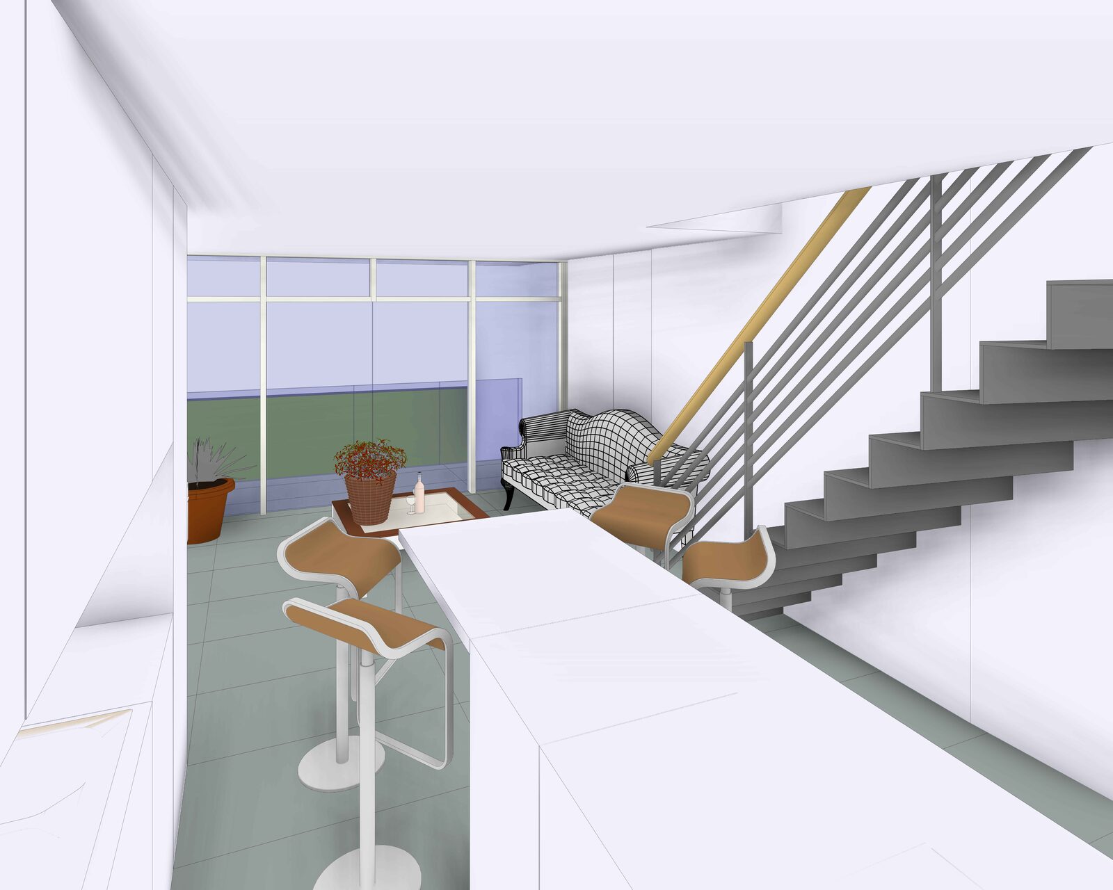 Transformation d'une maison en 3 appartements à Tournai