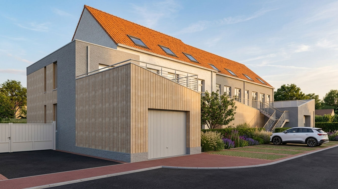 Transformation et extension d'une maison et de logements de 1 128 m² à Fleurbaix