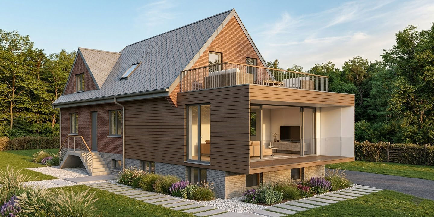 Extension et transformation d'une maison individuelle de 18 m² à Wez-Macquart