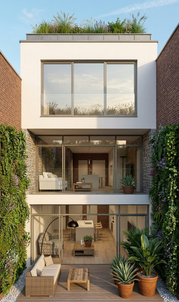 Transformation d'une maison en 3 appartements de 188 m² à Tournai