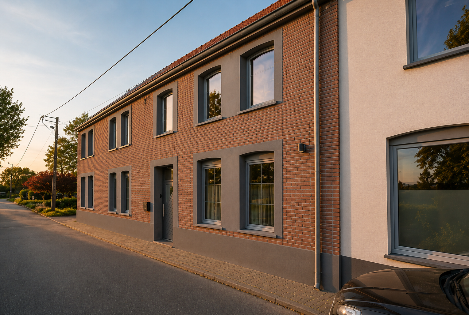 Ravalement façade d'une maison mitoyenne à Pottes